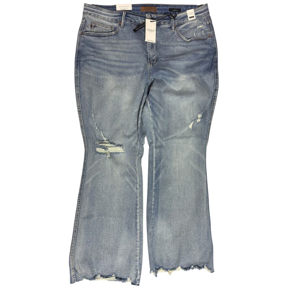 Judy Blue Mid Rise Denim Jeans Size 22W Cotton Stretch Flare Fit NEW
